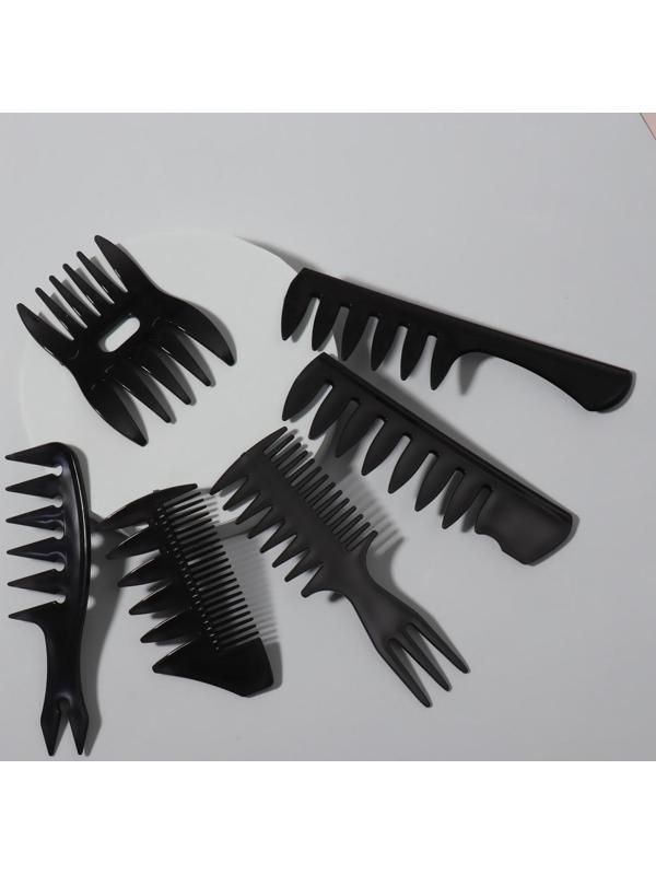 Набор расчёсок, 6 предметов, цвет чёрный