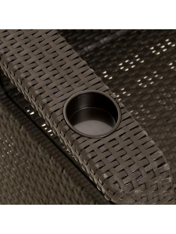 Набор садовой мебели: диван двухместный, два кресла, стол, мокко