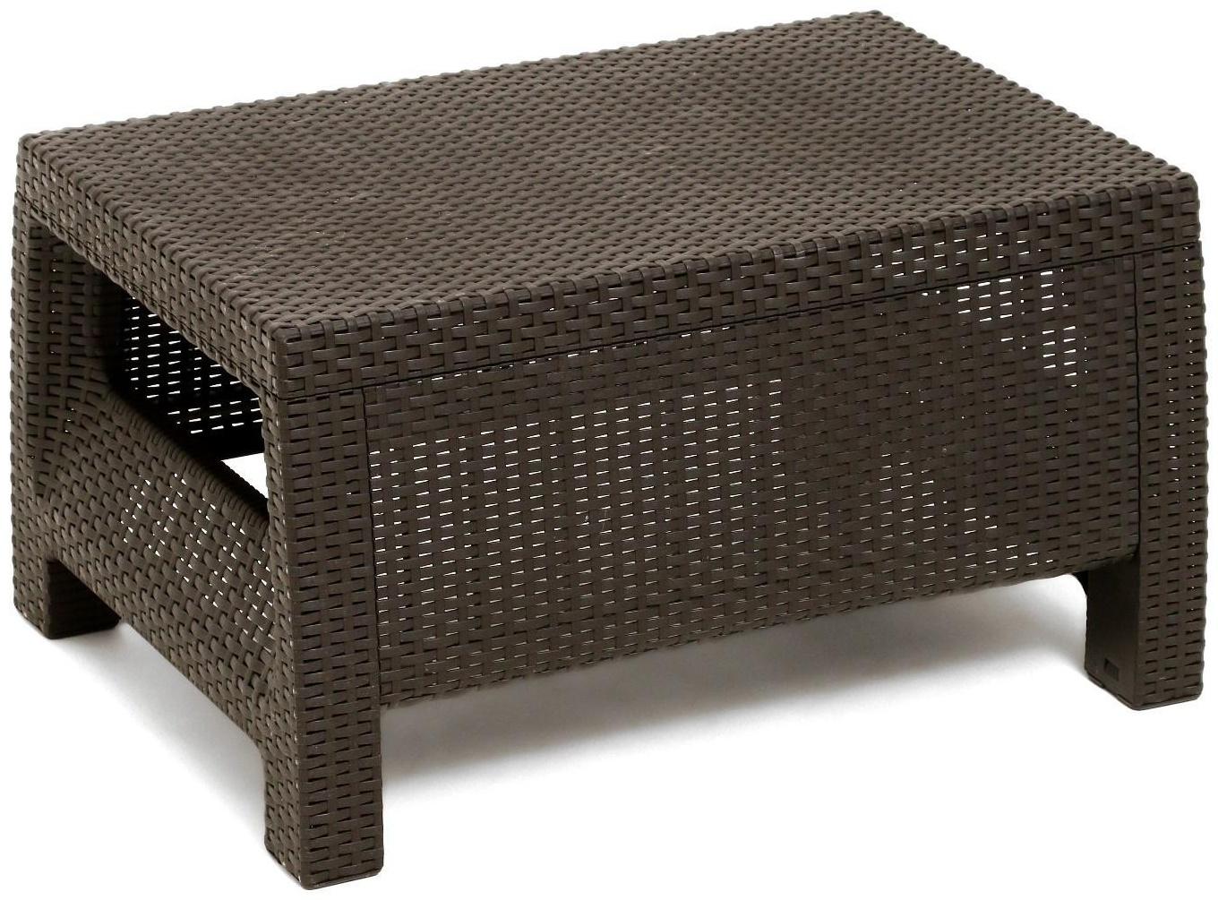 Набор садовой мебели: диван угловой и стол, мокко