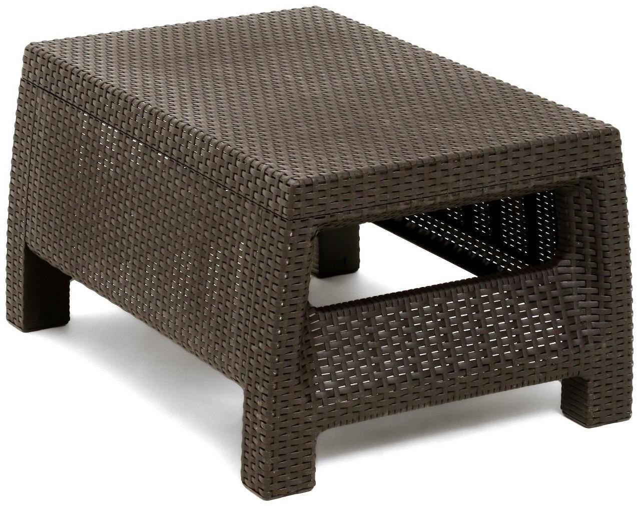 Набор садовой мебели: диван угловой и стол, мокко