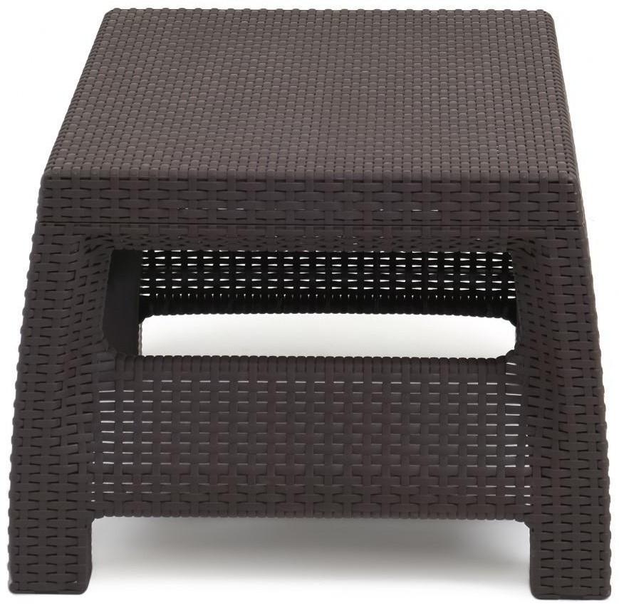 Набор садовой мебели: диван угловой и стол, мокко