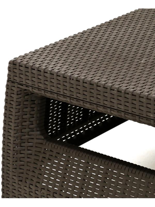 Набор садовой мебели: диван угловой и стол, мокко