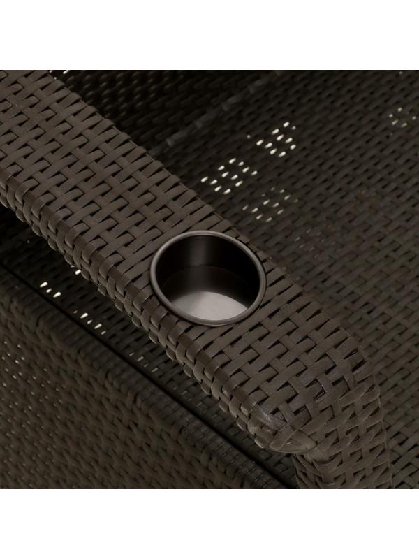 Набор садовой мебели: диван угловой и стол, мокко