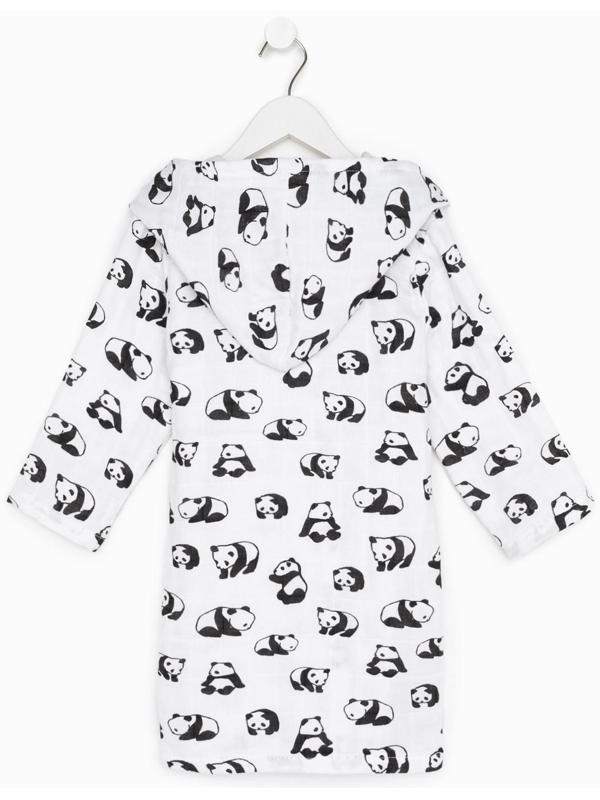 Халат детский муслиновый LoveLife «Панды» (3 года, рост 98-104 см) 100% хлопок, 235 гр/м2