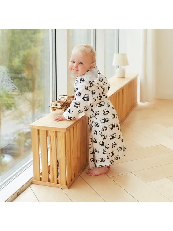 Халат детский муслиновый LoveLife «Панды» (3 года, рост 98-104 см) 100% хлопок, 235 гр/м2