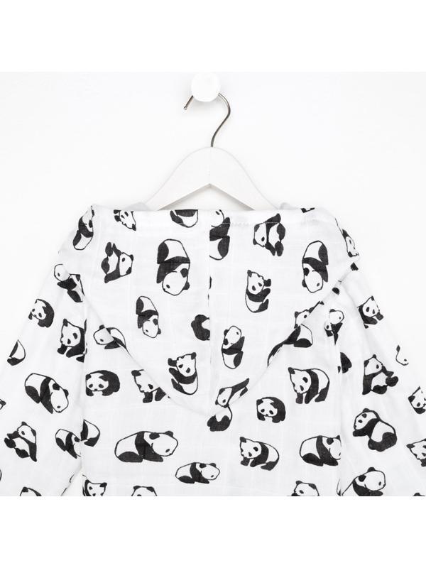 Халат детский муслиновый LoveLife «Панды» (3 года, рост 98-104 см) 100% хлопок, 235 гр/м2