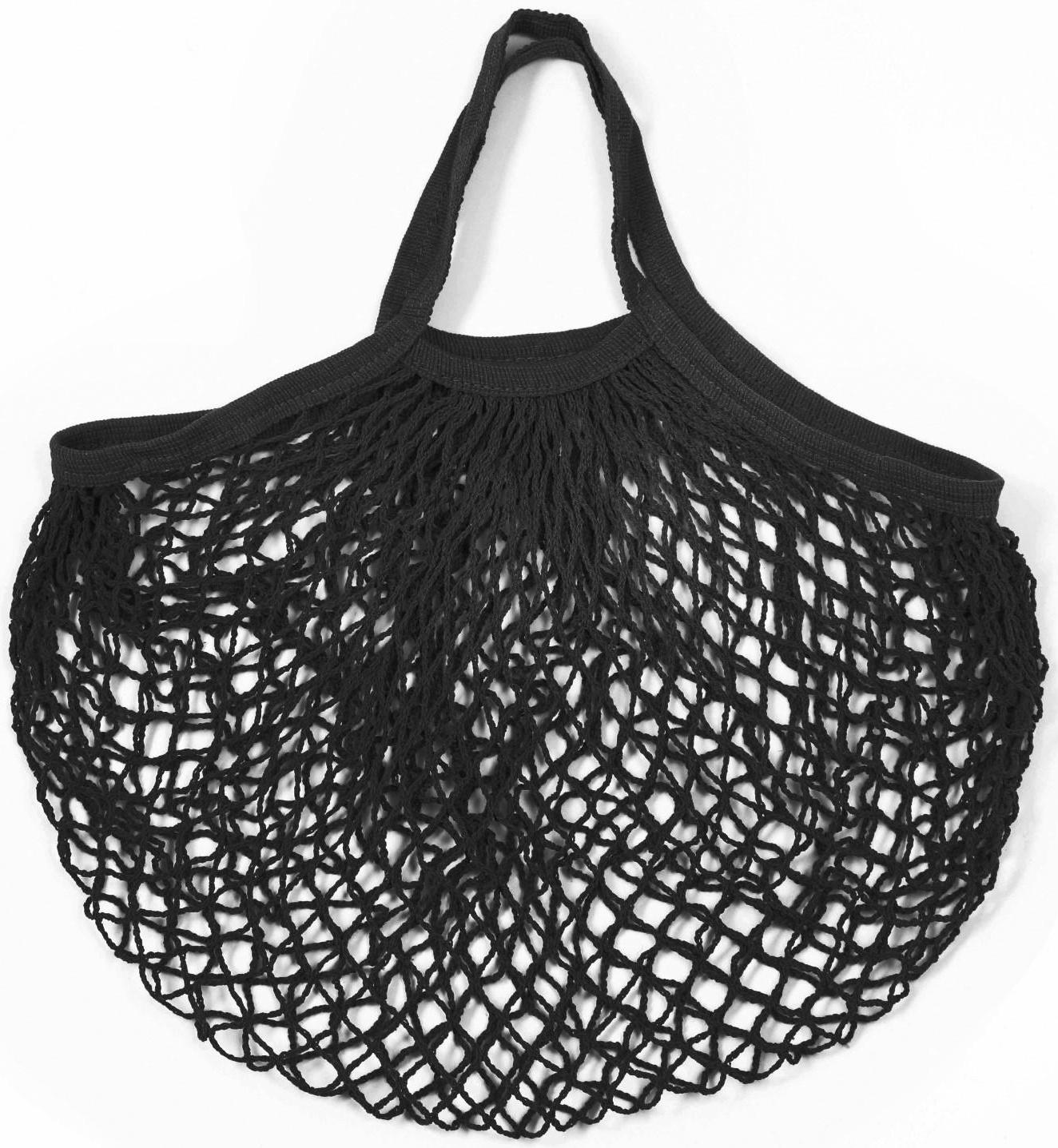 Авоська 34 х 34 см, ручка 12 см, клетка 1.5 см, черная