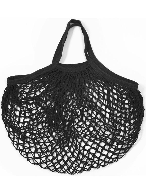 Авоська 34 х 34 см, ручка 12 см, клетка 1.5 см, черная