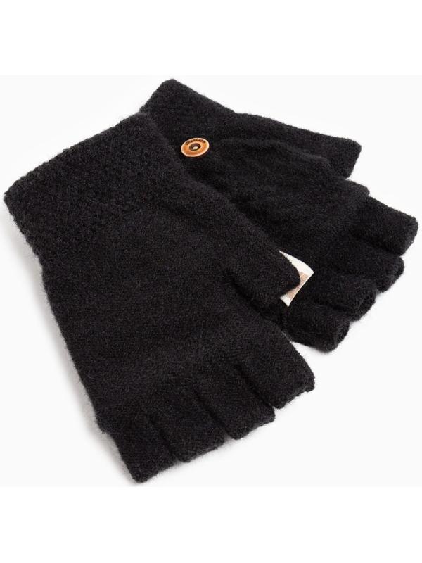 Митенки женские MINAKU однослойные, р-р 23 см, цв.чёрный