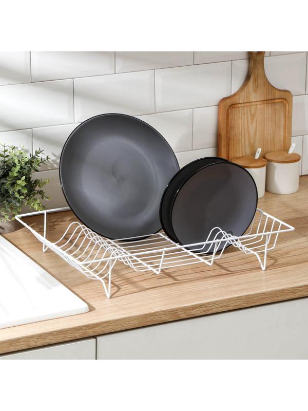 Сушилка для посуды Доляна, 47,5×32×9 см, цвет белый