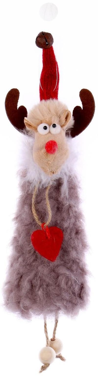 Подвеска «Новогодний олень», цвета МИКС
