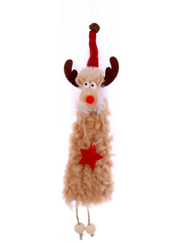 Подвеска «Новогодний олень», цвета МИКС