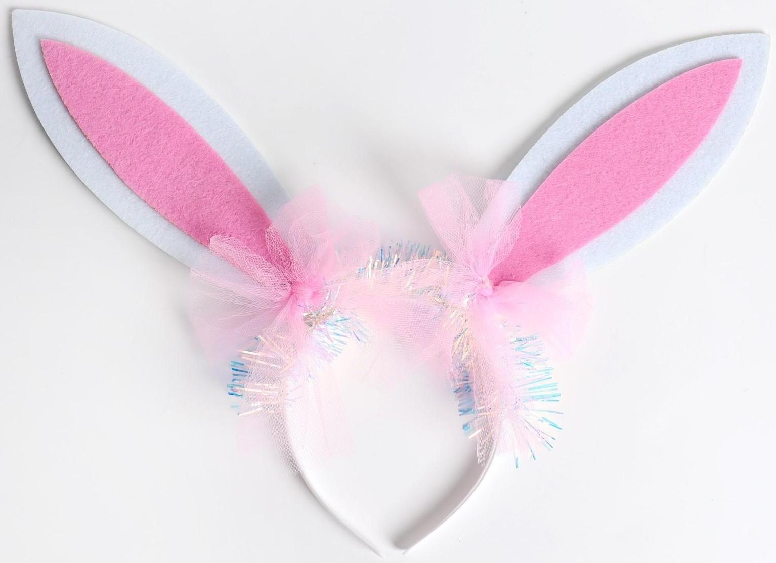 Карнавальный ободок «Зайка», цвета МИКС