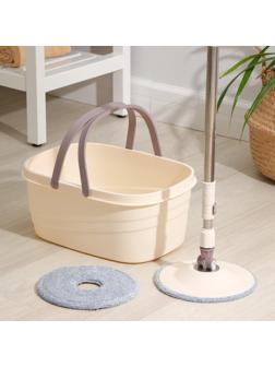 Швабра с отжимом и ведро Доляна, 42,5×29×18 см, 14 л, телескопическая ручка 80 - 110 см