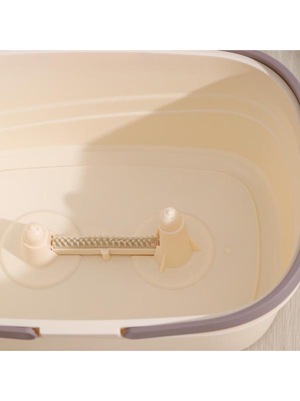 Швабра с отжимом и ведро Доляна, 42,5×29×18 см, 14 л, телескопическая ручка 80 - 110 см