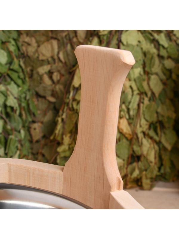 Шайка из ольхи, 7 л, двуручная, нержавеющая вставка