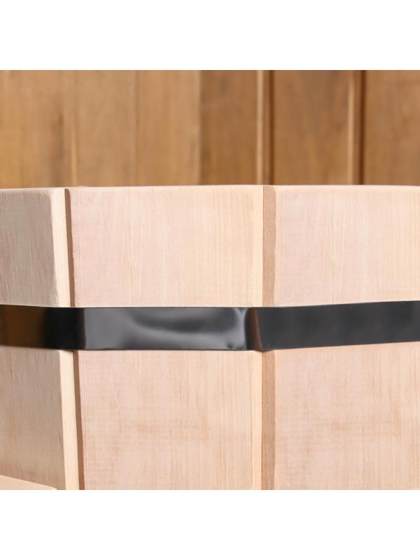 Обливное устройство из ольхи, 10 л, с пластиковой вставкой, с переливом