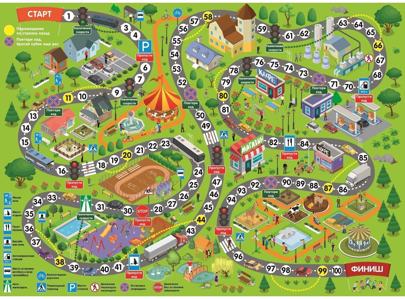 Настольная игра-ходилка «Маленькие пешеходы»