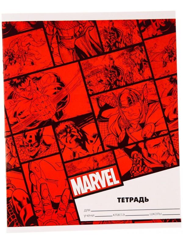 Тетрадь 24 листа, линейка,  4 вида МИКС, Мстители / Микс 20 шт.