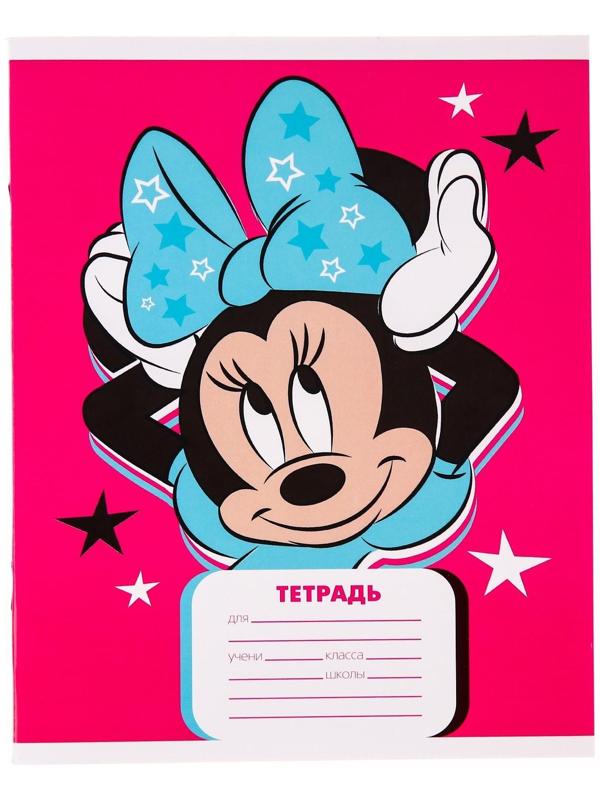 Тетрадь 24 листа, линейка,  4 вида МИКС, Минни Маус / Микс 20 шт.