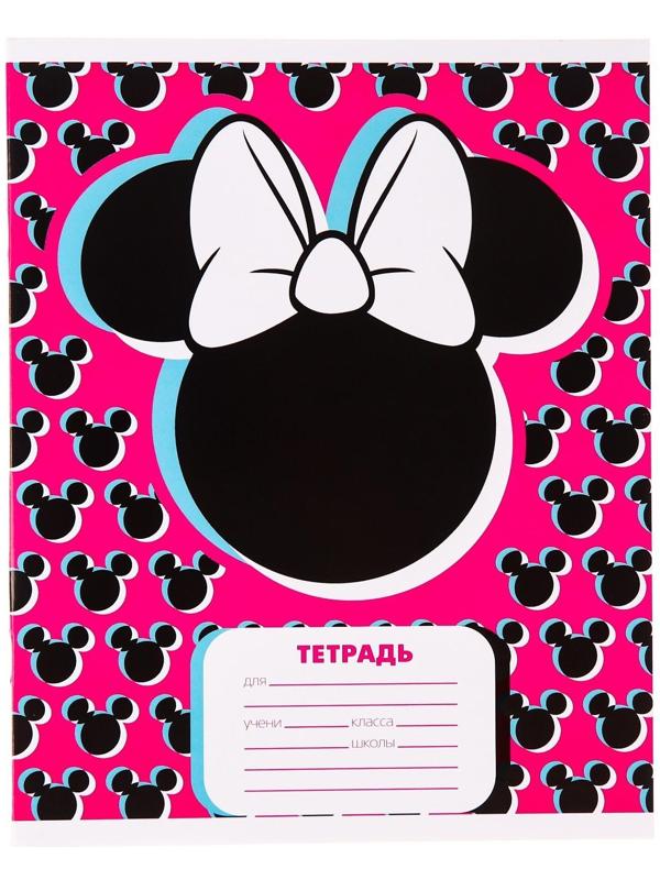 Тетрадь 24 листа, линейка,  4 вида МИКС, Минни Маус / Микс 20 шт.