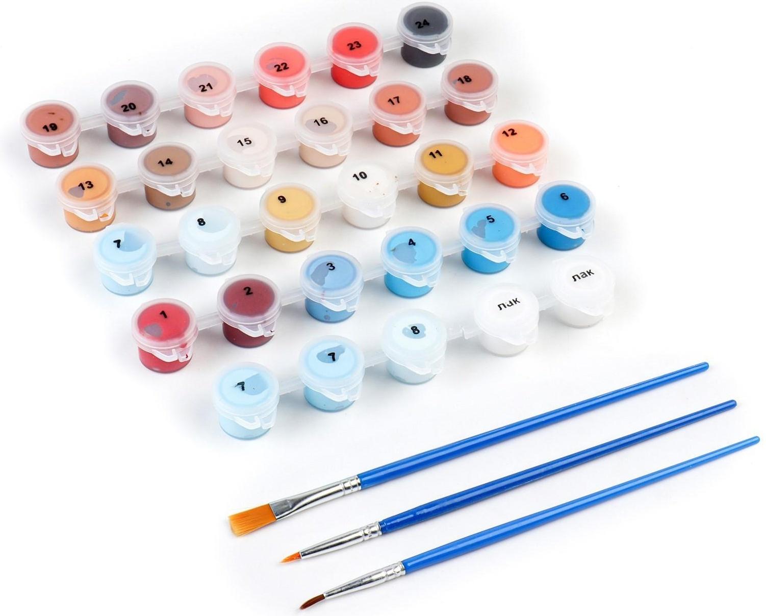 Картина по номерам на холсте с подрамником «Карпы в воде» 40х50 см