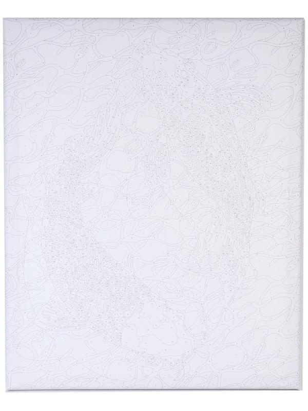 Картина по номерам на холсте с подрамником «Карпы в воде» 40х50 см