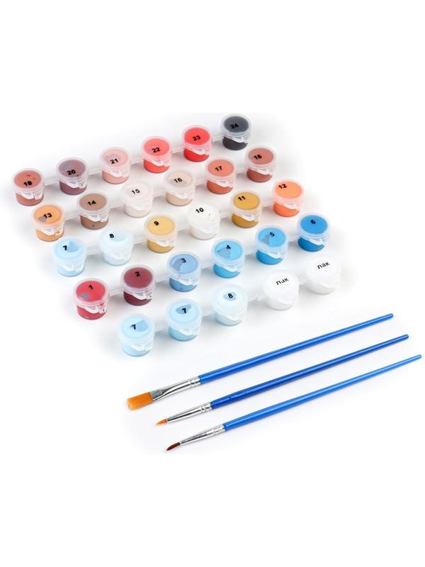 Картина по номерам на холсте с подрамником «Карпы в воде» 40х50 см