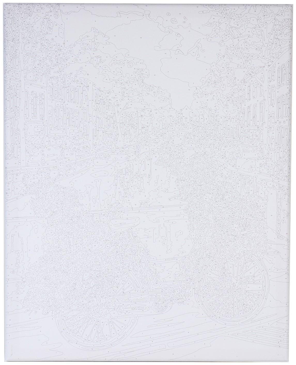 Картина по номерам на холсте с подрамником «Велосипед в Амстердаме» 40х50 см