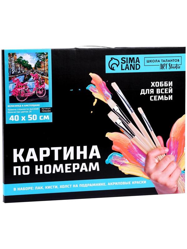 Картина по номерам на холсте с подрамником «Велосипед в Амстердаме» 40х50 см