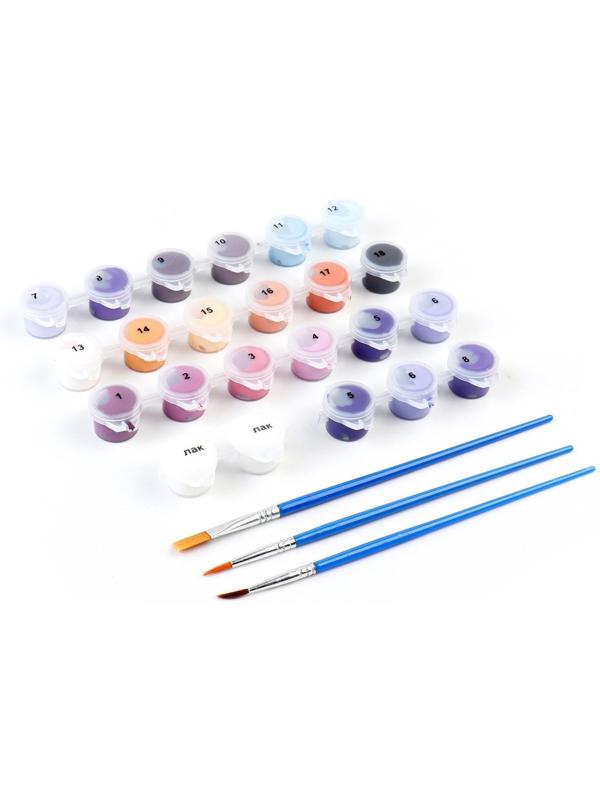 Картина по номерам на холсте с подрамником «Луна на закате» 40х50 см