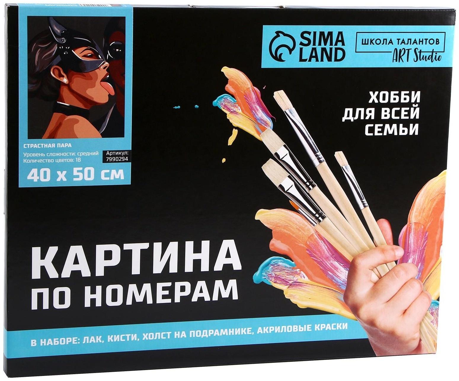 Картина по номерам на холсте с подрамником «Страстная пара» 40х50 см