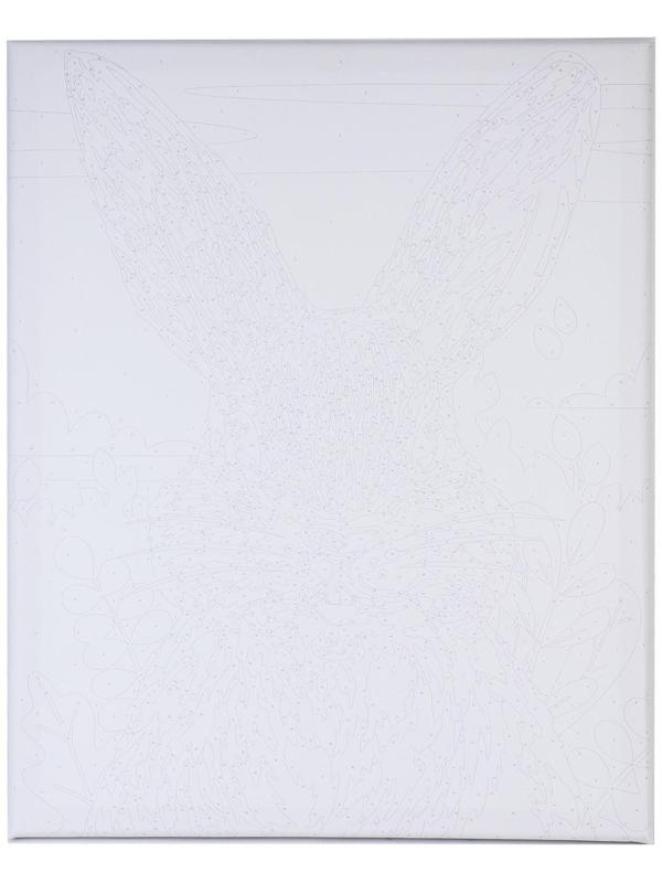 Картина по номерам на холсте с подрамником «Кролик в поле» 40х50 см