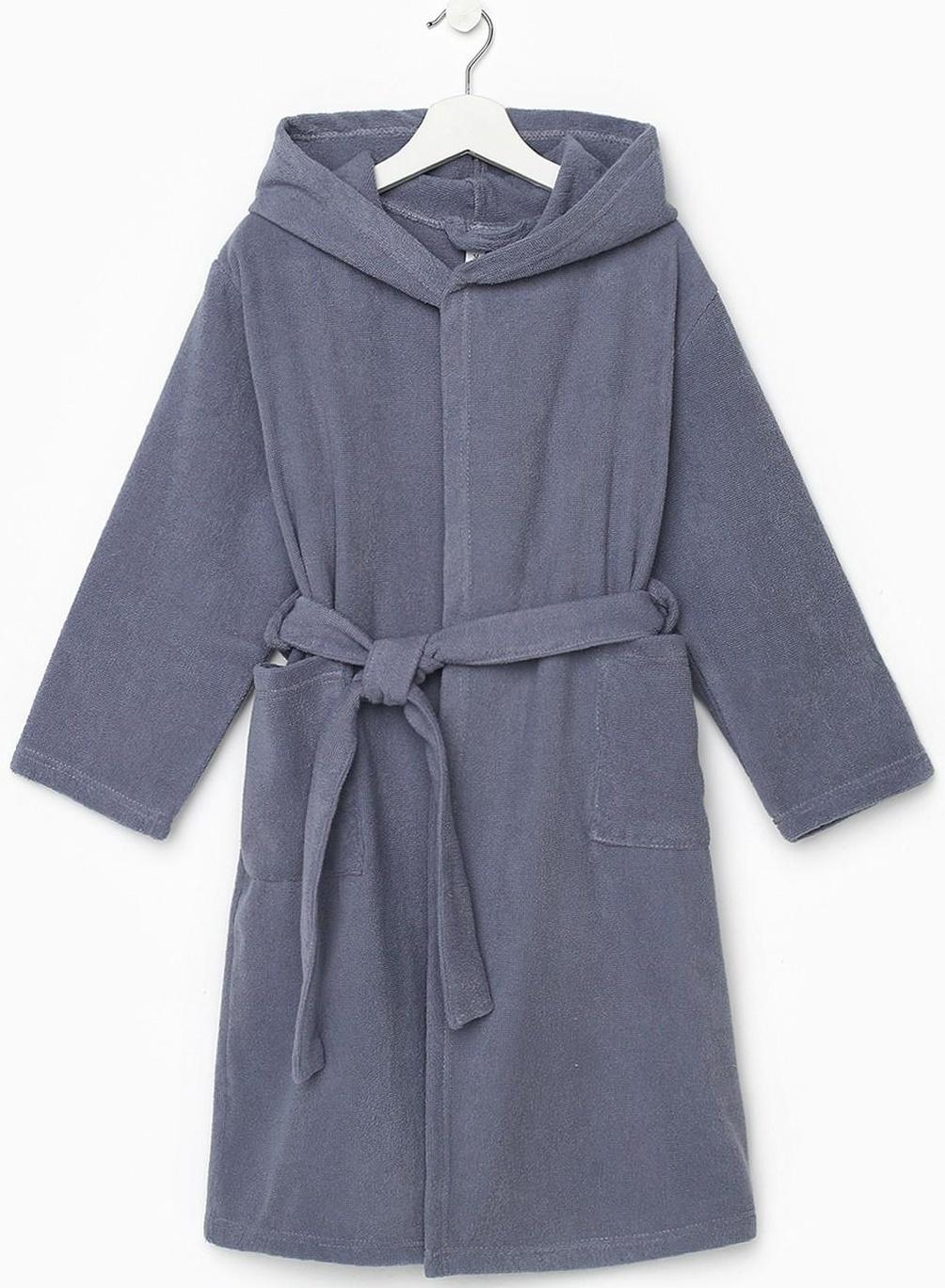 Халат махровый детский Экономь и Я, р. 30, цв.серый, 100%хл, 320 г/м2