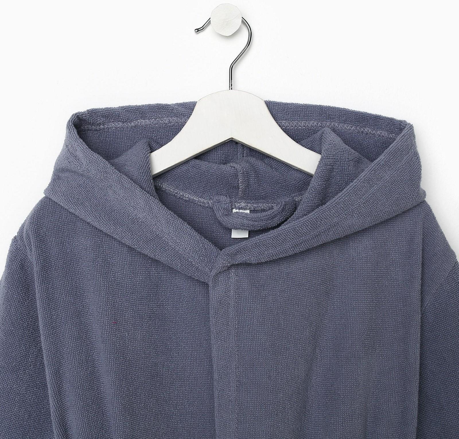 Халат махровый детский Экономь и Я, р. 36, цв.серый, 100%хл, 320 г/м2