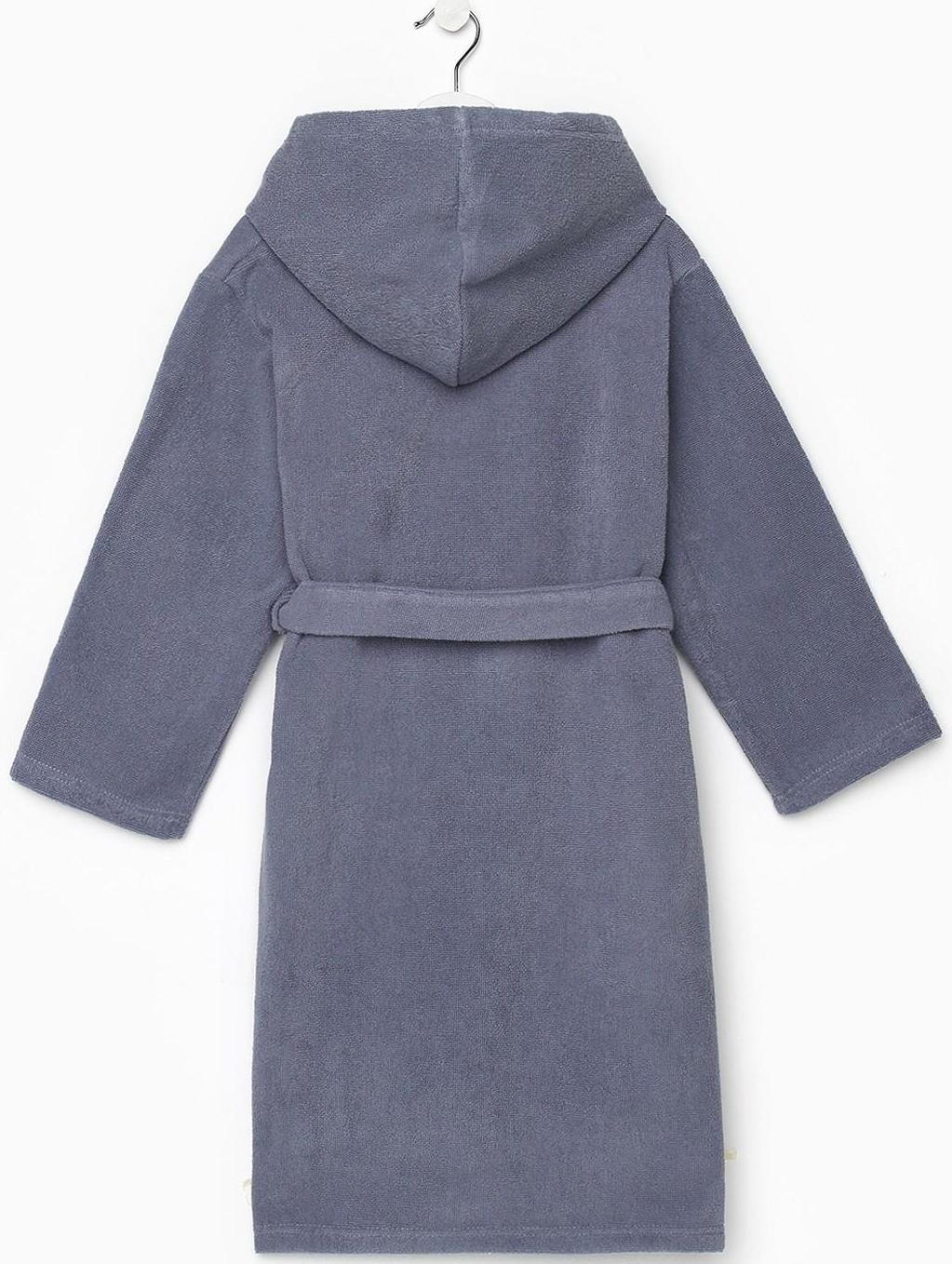 Халат махровый детский Экономь и Я, р. 36, цв.серый, 100%хл, 320 г/м2