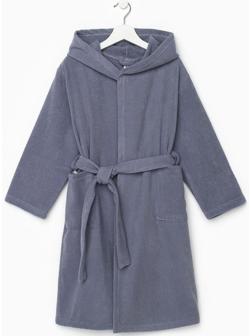 Халат махровый детский Экономь и Я, р. 36, цв.серый, 100%хл, 320 г/м2