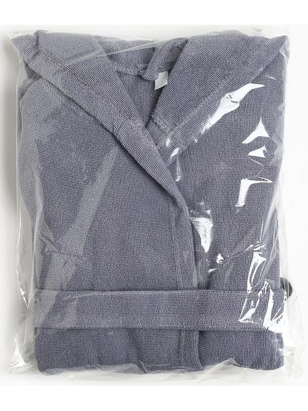 Халат махровый детский Экономь и Я, р. 36, цв.серый, 100%хл, 320 г/м2