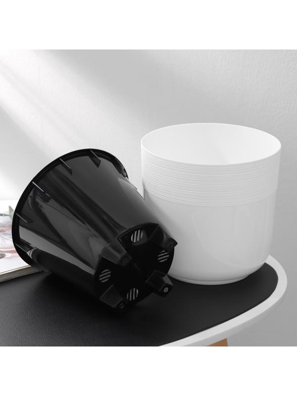 Кашпо для цветов со вставкой «Линель», 4,5 л, d=19 см, h=19 см, цвет белый