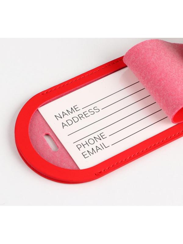 Бирка на чемодан «Away we go», красная