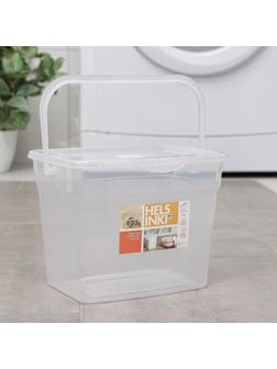 Контейнер для стирального порошка, 4,5 л, 24,4×18×18 см, прозрачный