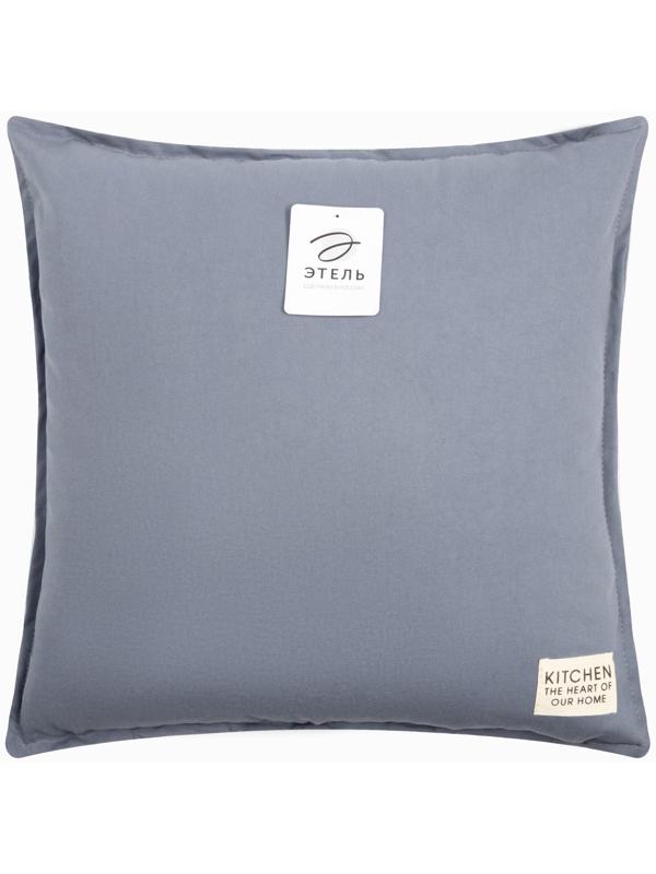 Подушка Этель, 45х45+1 см, синий, 100% хлопок