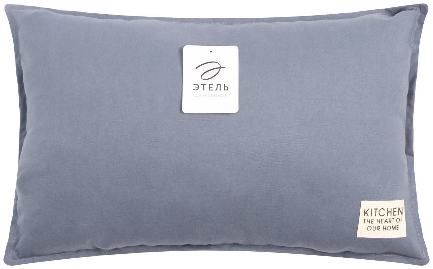 Подушка Этель, 30х50+1 см, синий, 100% хлопок
