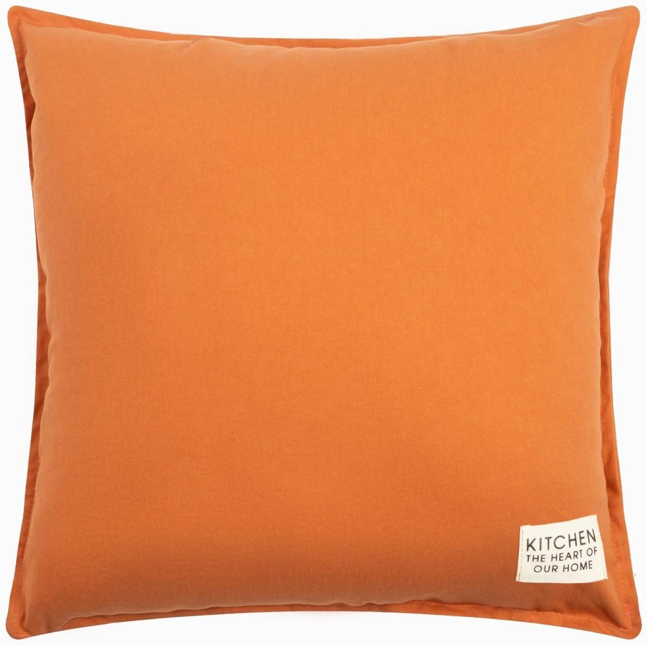Подушка Этель, 45х45+1 см, оранжевый, 100% хлопок