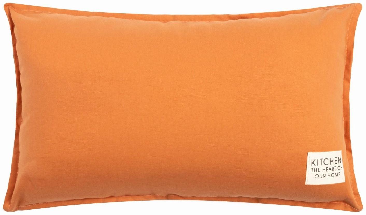 Подушка Этель, 30х50+1 см, оранжевый, 100% хлопок
