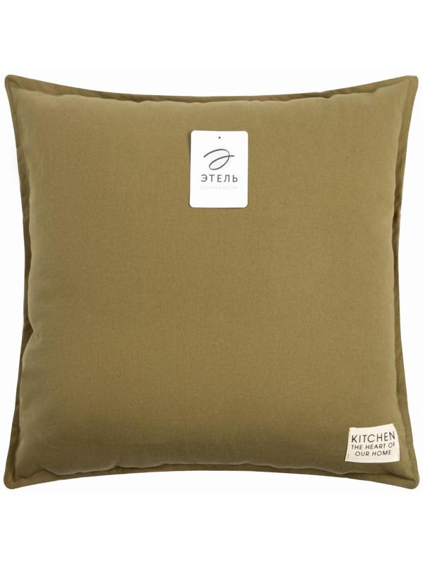 Подушка Этель, 45х45+1 см, зеленый, 100% хлопок