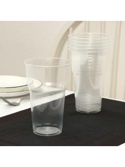 Набор одноразовых стаканов Не ЗАБЫЛИ! «Факел», 500 мл, цвет прозрачный, в наборе 6 шт