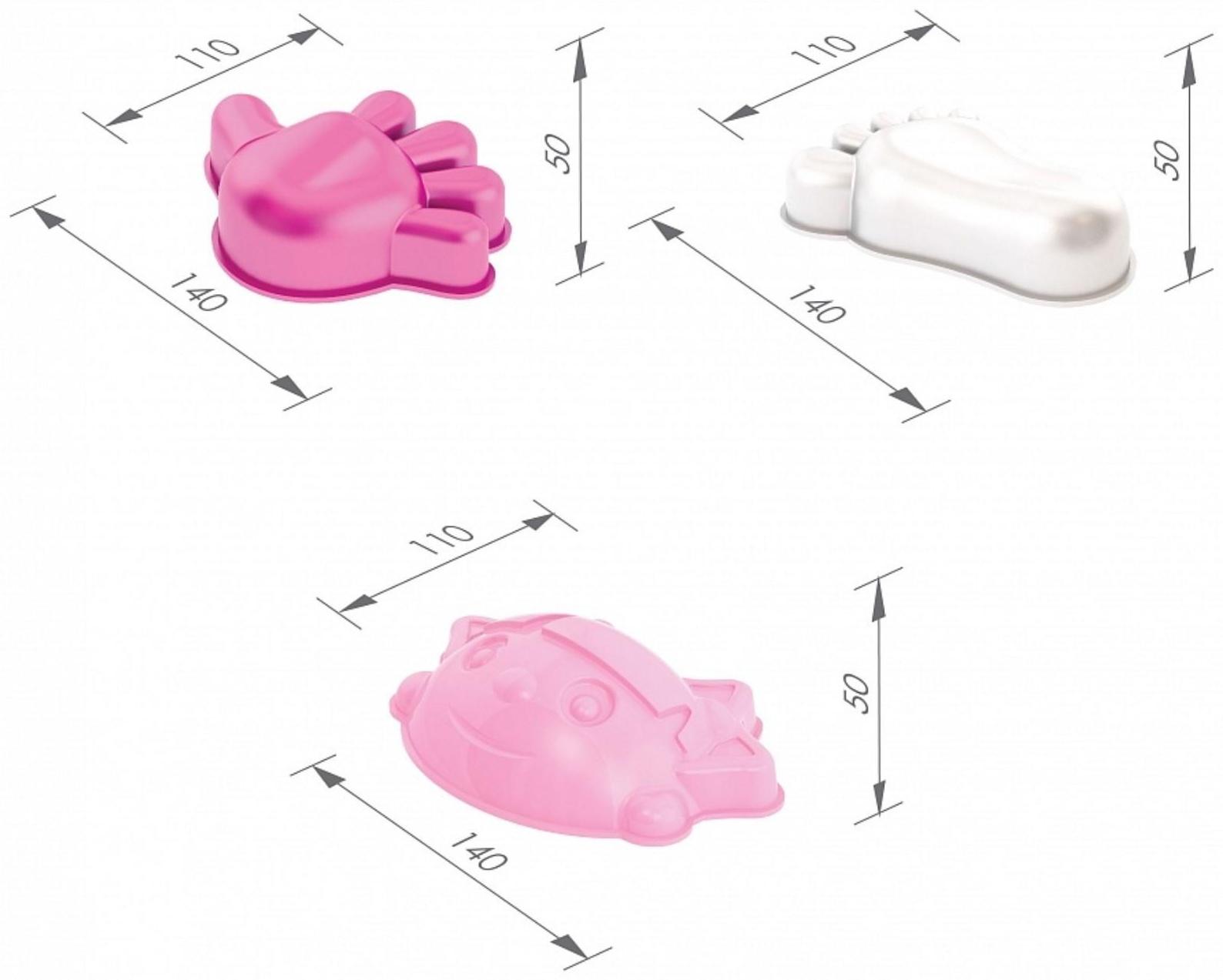 Набор формочек «Девочка + ручка, ножка»