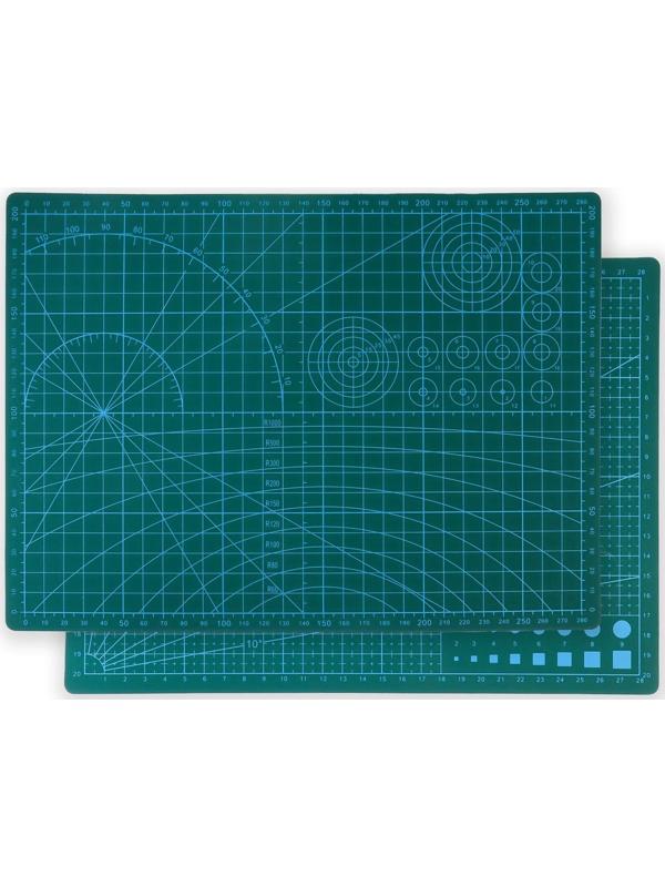 Мат для резки, трёхслойный, 30 × 21 см, А4, цвет зелёный