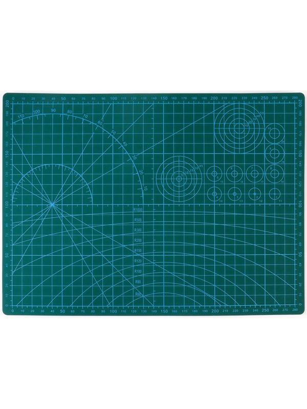 Мат для резки, трёхслойный, 30 × 21 см, А4, цвет зелёный